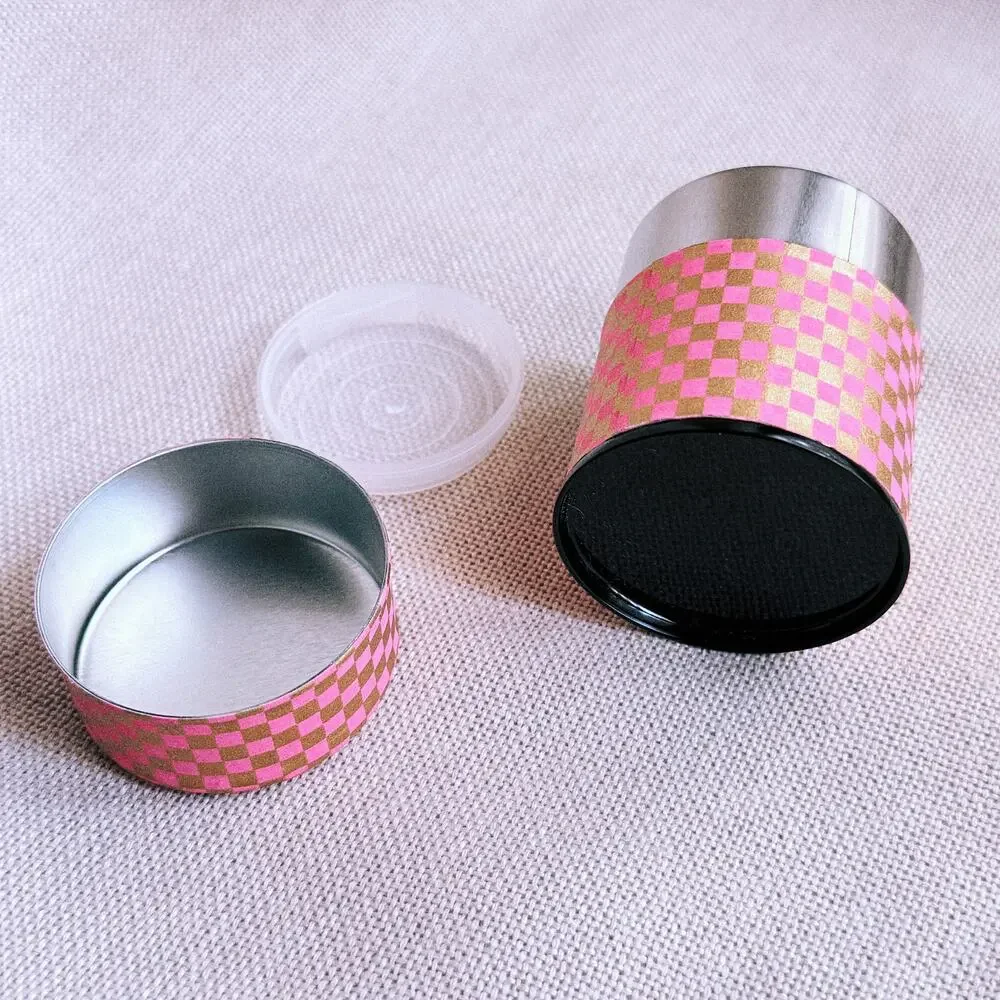 Kyoto Pink Checkered Matcha Tea Chazutsu Tin